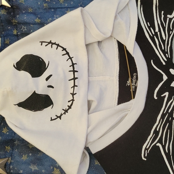 Disney Tim Burton's Nightmare Before Christmas Jack Skellington Hoodie T-shirt - Picture 3 of 13